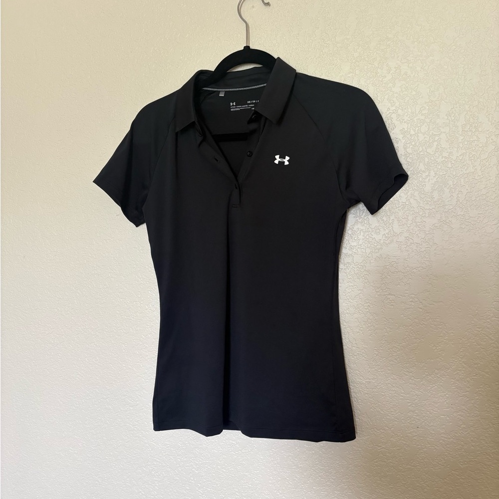 Under Armour Women's Black Short Sleeve Polo